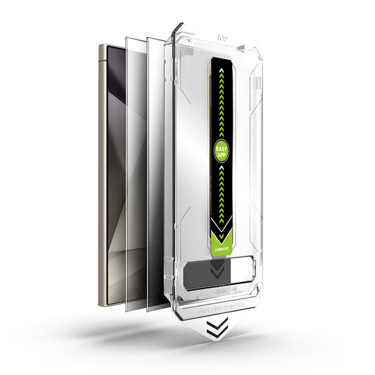 Folia ochronna na ekran Privacy Techsuit TitanGlass CrystalHD do Samsung Galaxy S24 Ultra S928, szkło hartowane, pełna klej, zestaw 2 sztuki