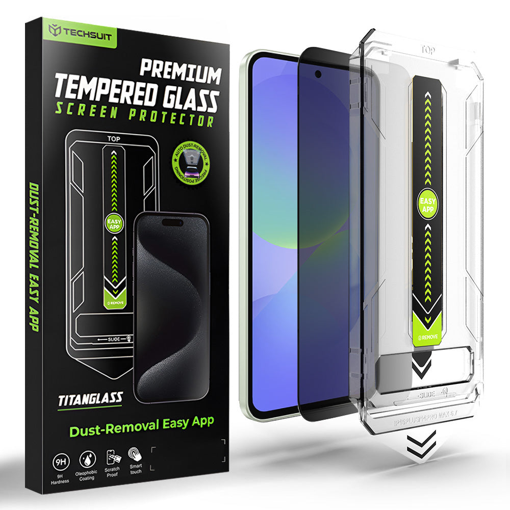 Folia ochronna na ekran Privacy Techsuit TitanGlass CrystalHD do Samsung Galaxy A37 5G / A36 A366, szkło hartowane, pełna warstwa kleju