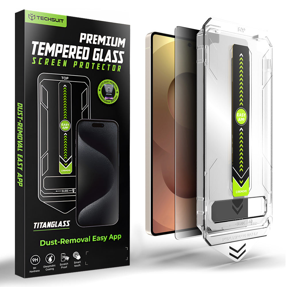 Folia ochronna do ekranu Privacy Techsuit TitanGlass CrystalHD dla Samsung Galaxy S26 Ultra S948, Szkło Hartowane, Pełne Klejenie