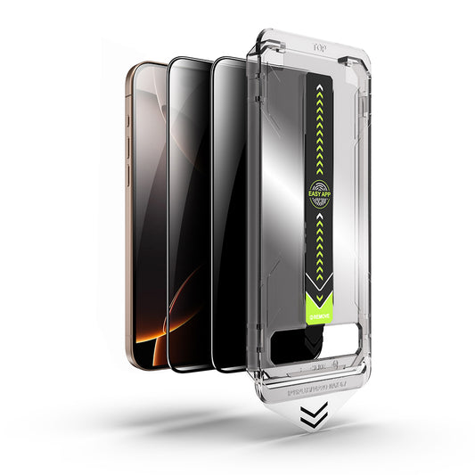 Folia ochronna Ecran Privacy Techsuit TitanGlass dla Apple iPhone 17 / 16 Pro, Szkło Hartowane, Full Glue, Zestaw 2 sztuki