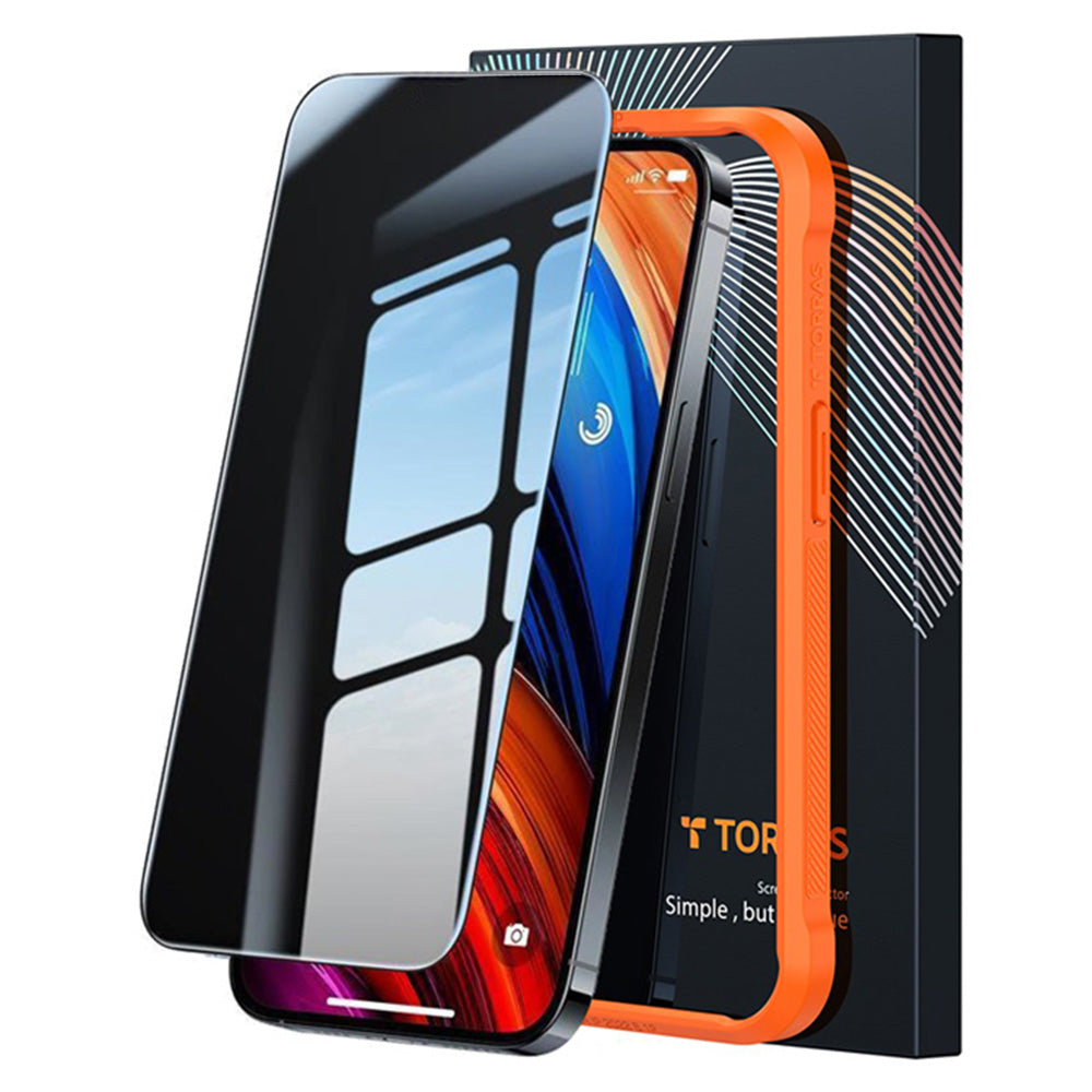Folia ochronna do ekranu Privacy Torras GlassGo Epic dla Apple iPhone 15 Pro Max, Hartowane szkło, Pełne klejenie