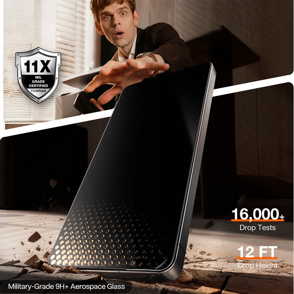Folia ochronna Ecran Privacy Torras GlassGo Install Master dla Samsung Galaxy S26 Ultra S948, Hartowane Szkło, Pełne Klejenie