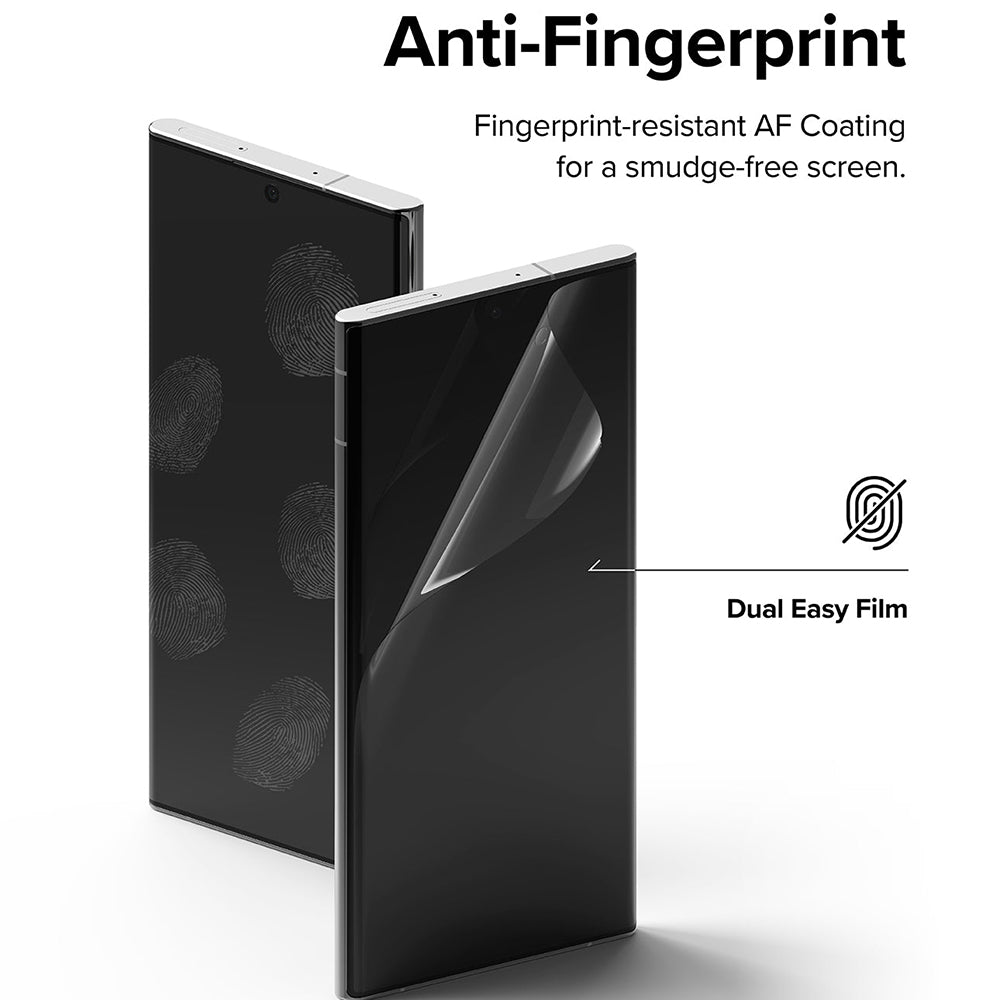 Folia ochronna na ekran Ringke Dual Easy dla Samsung Galaxy S22 Ultra 5G S908, Plastik, Zestaw 2 sztuki