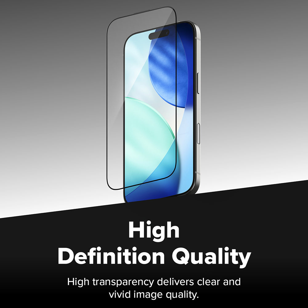 Folia ochronna na ekran Ringke Easy Slide do Apple iPhone 18 Pro / 17 Pro, szkło hartowane, pełna warstwa kleju, zestaw 2 sztuki