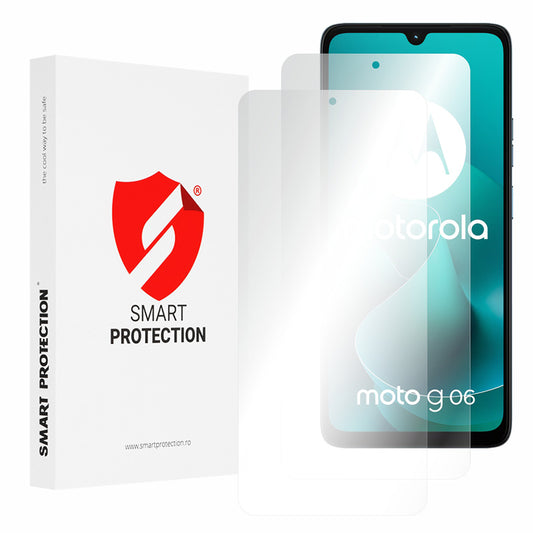 Folia ochronna Smart Protection Premium Classic na ekran do Motorola Moto G06 Power / G06, Plastik, Pełne klejenie, Zestaw 2 sztuki