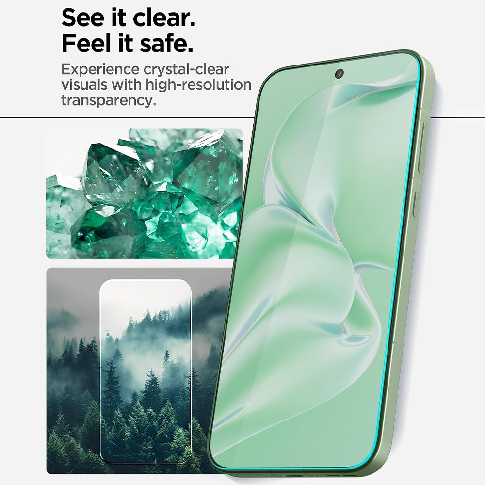 Folia ochronna na ekran Spigen GlastR AlignMaster S do OnePlus 15R, szkło hartowane, pełna warstwa kleju, zestaw 2 sztuki AGL11398