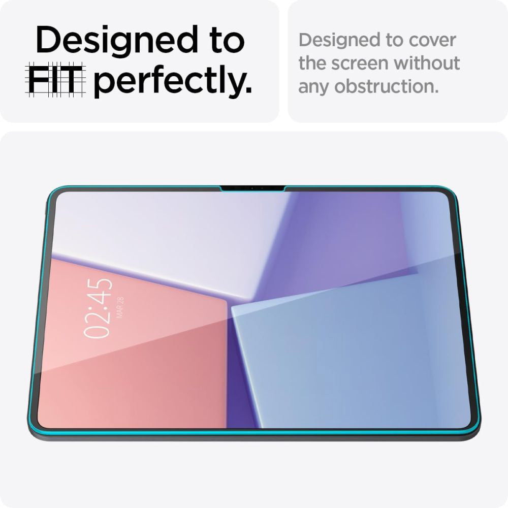 Folia ochronna na ekran Spigen GlastR EZ FIT dla Apple iPad Pro 13 (2024), Szkło Hartowane, Full Glue AGL07793