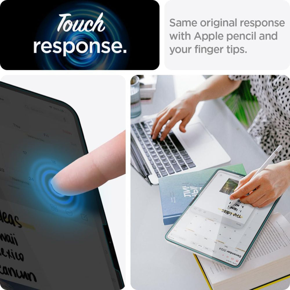 Folia ochronna na ekran Spigen GlastR EZ FIT dla Apple iPad Pro 13 (2024), Szkło Hartowane, Full Glue AGL07793