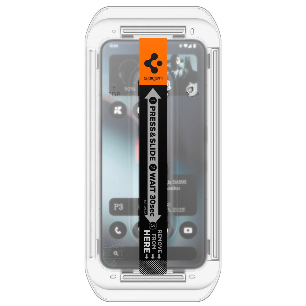 Folia ochronna na ekran Spigen GlastR EZ FIT dla Nothing Phone (3), Hartowane szkło, Pełne klejenie, Zestaw 2 sztuki AGL10165