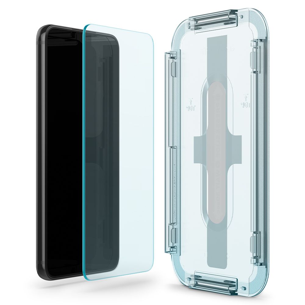 Folia ochronna na ekran Spigen GlastR EZ FIT do Samsung Galaxy S22 5G S901, szkło hartowane, pełna klej, zestaw 2 sztuki AGL04151
