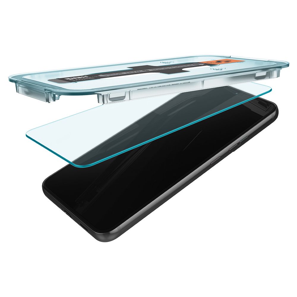 Folia ochronna na ekran Spigen GlastR EZ FIT do Samsung Galaxy S22 5G S901, szkło hartowane, pełna klej, zestaw 2 sztuki AGL04151