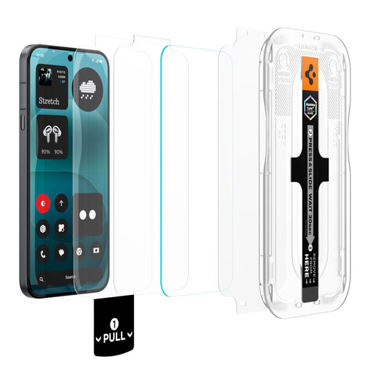Folia ochronna na ekran Spigen GlastR EZ FIT Pro do Nothing Phone (4a) Pro, szkło hartowane, pełna klej, zestaw 2 sztuki AGL11681