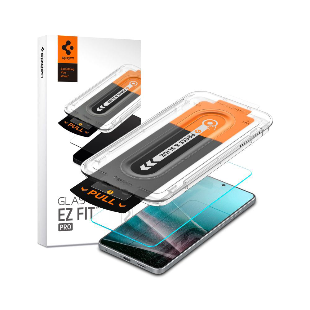 Folia ochronna do ekranu Spigen GlastR EZ FIT Pro dla Samsung Galaxy S25 Edge S937, Szkło Hartowane, Pełne Klejenie