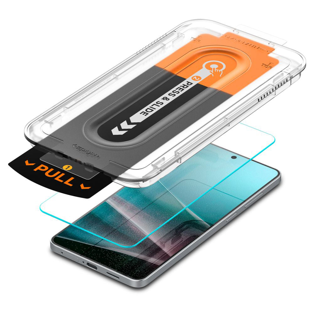 Folia ochronna do ekranu Spigen GlastR EZ FIT Pro dla Samsung Galaxy S25 Edge S937, Szkło Hartowane, Pełne Klejenie