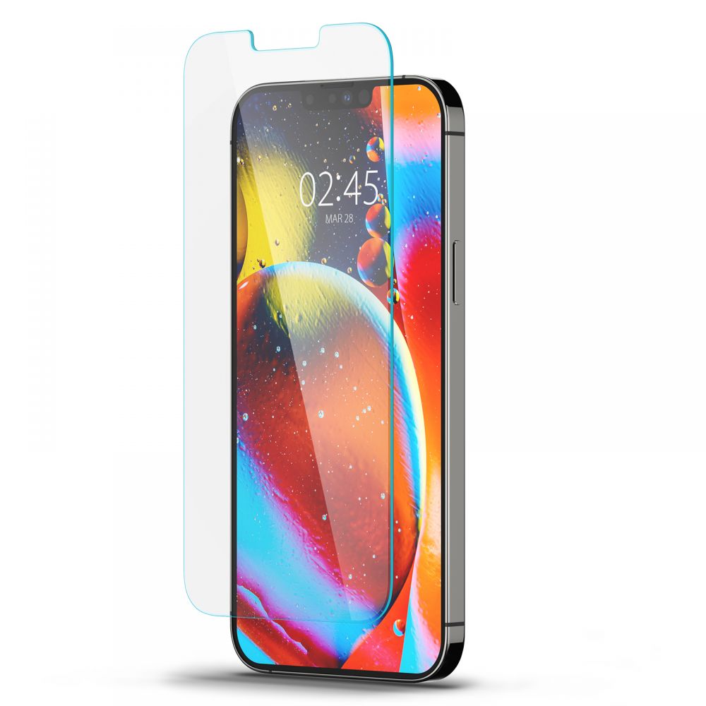 Folia ochronna na ekran Spigen GlastR Slim dla Apple iPhone 17e / 16e / 14 / 13 Pro, Szkło Hartowane, Full Glue