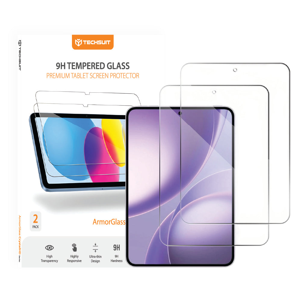 Folia ochronna na ekran Techsuit ArmorGlass CrystalHD do Oppo Pad Mini, szkło hartowane, pełna klej, zestaw 2 sztuki