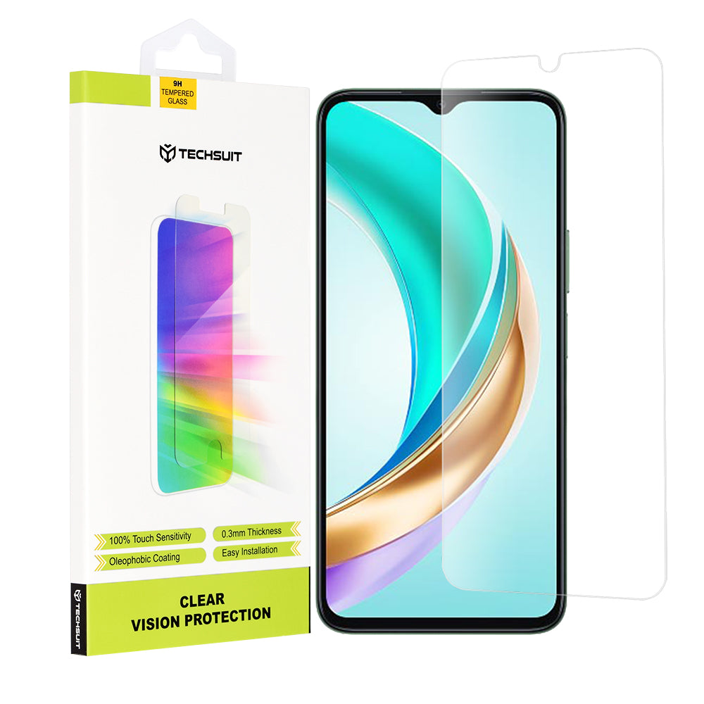 Folia ochronna na ekran Techsuit Clear Vision dla Honor X6b, Hartowane szkło, Pełne klejenie