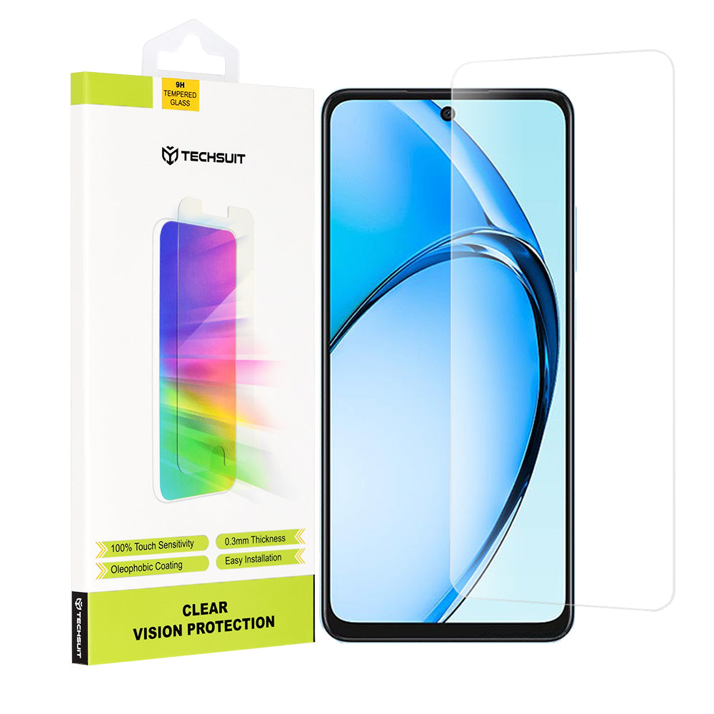 Folia ochronna na ekran Techsuit Clear Vision dla Oppo A60, Hartowane szkło, Pełne klejenie