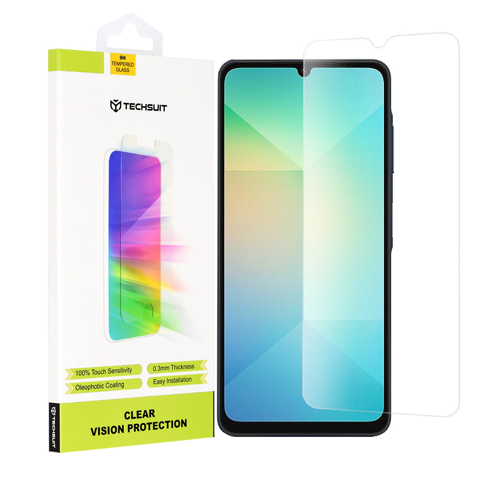 Folia ochronna na ekran Techsuit Clear Vision do Samsung Galaxy A06 A065, szkło hartowane, pełna warstwa kleju