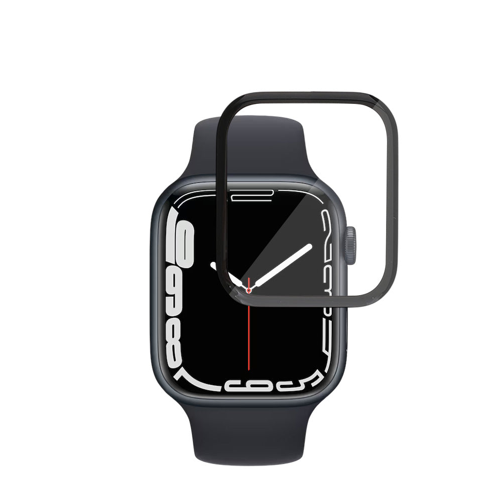 Folia ochronna Ecran Techsuit Nano Flex do Apple Watch Series 9 / 8 / 7 41mm, Plastik, Zestaw 2 sztuki, Czarna