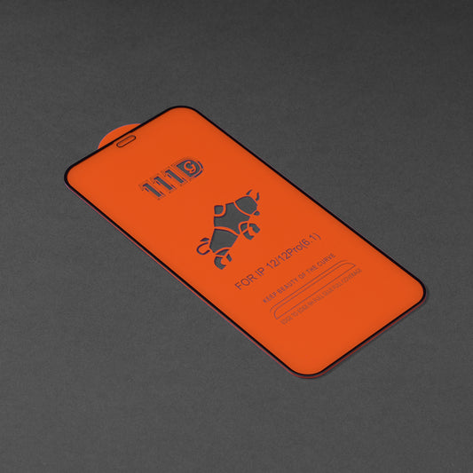 Folia ochronna na ekran Techsuit do Apple iPhone 12 / 12 Pro, szkło hartowane, Full Glue, 111D, czarna