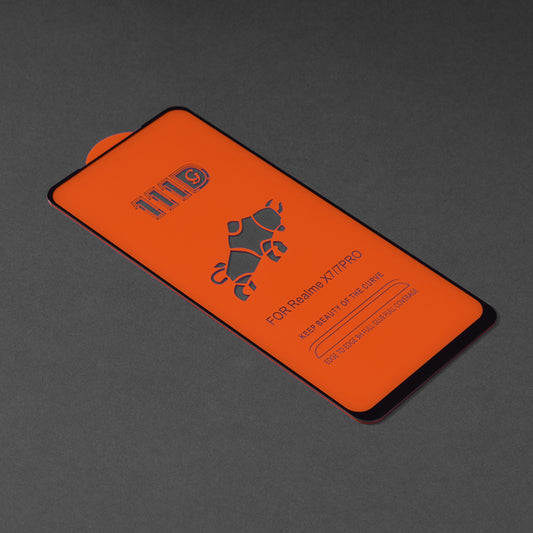 Folia ochronna na ekran Techsuit do Oppo Reno4 Lite, szkło hartowane, Full Glue, 111D, czarna
