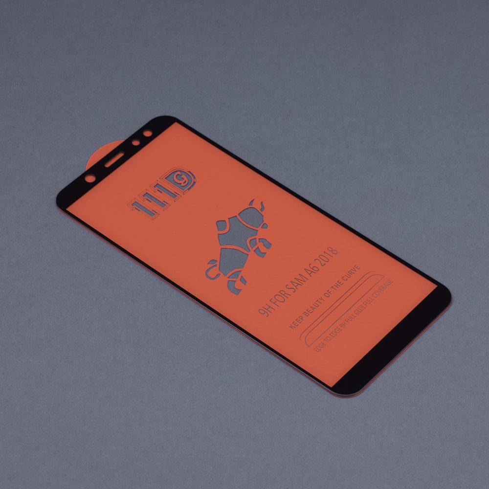 Folia ochronna na ekran Techsuit do Samsung Galaxy A6 Plus (2018) A605, szkło hartowane, Full Glue, 111D, czarna