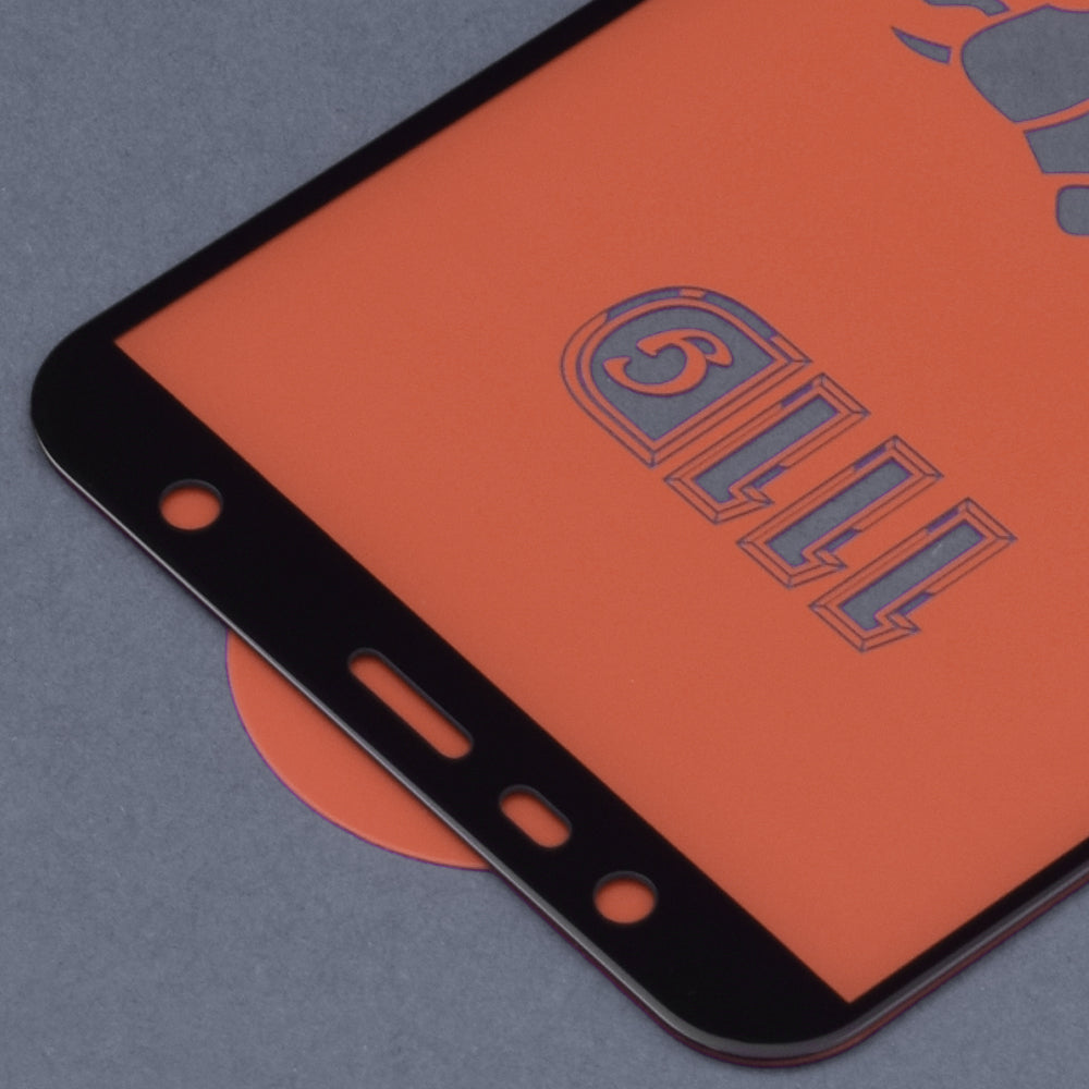 Folia ochronna na ekran Techsuit do Samsung Galaxy J6+ J610 / J4 Plus (2018) J415, szkło hartowane, Full Glue, 111D, czarna