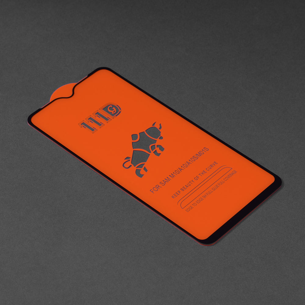 Folia ochronna na ekran Techsuit do Samsung Galaxy M01s M017 / A10s A107 / A10 A105 / M10 M105, szkło hartowane, Full Glue, 111D, czarna