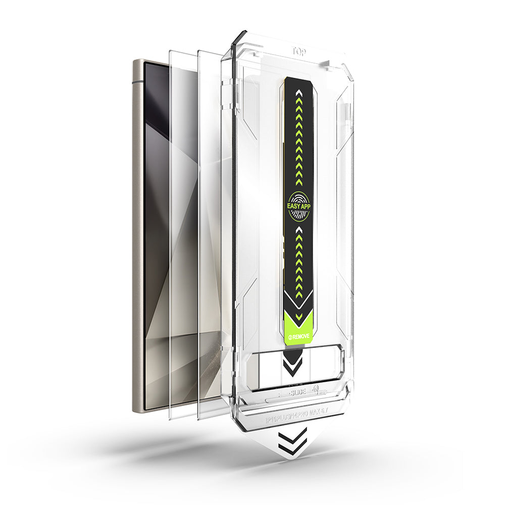 Folia ochronna na ekran Techsuit TitanGlass CrystalHD do Samsung Galaxy S24 Ultra S928, szkło hartowane, pełna klejność, zestaw 2 sztuki
