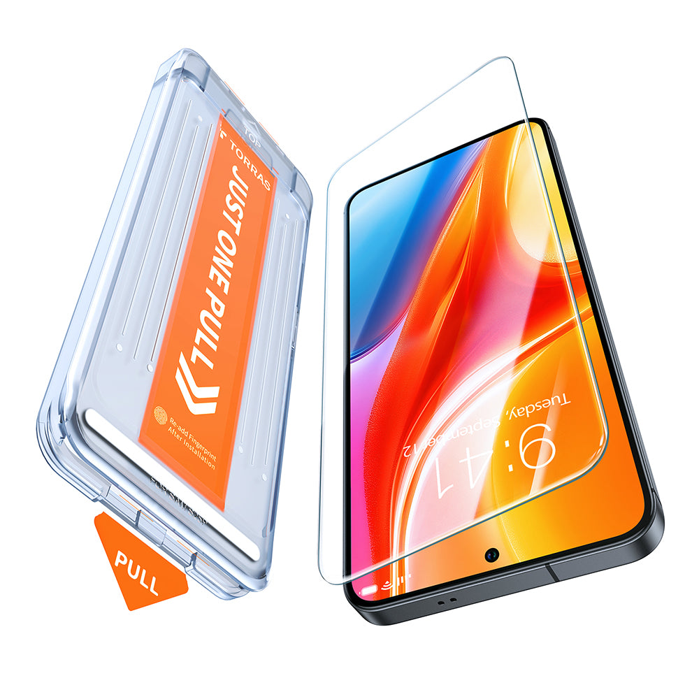Folia ochronna na ekran Torras GlassGo Install Master do Samsung Galaxy S25 Ultra S938, szkło hartowane, pełna klejność
