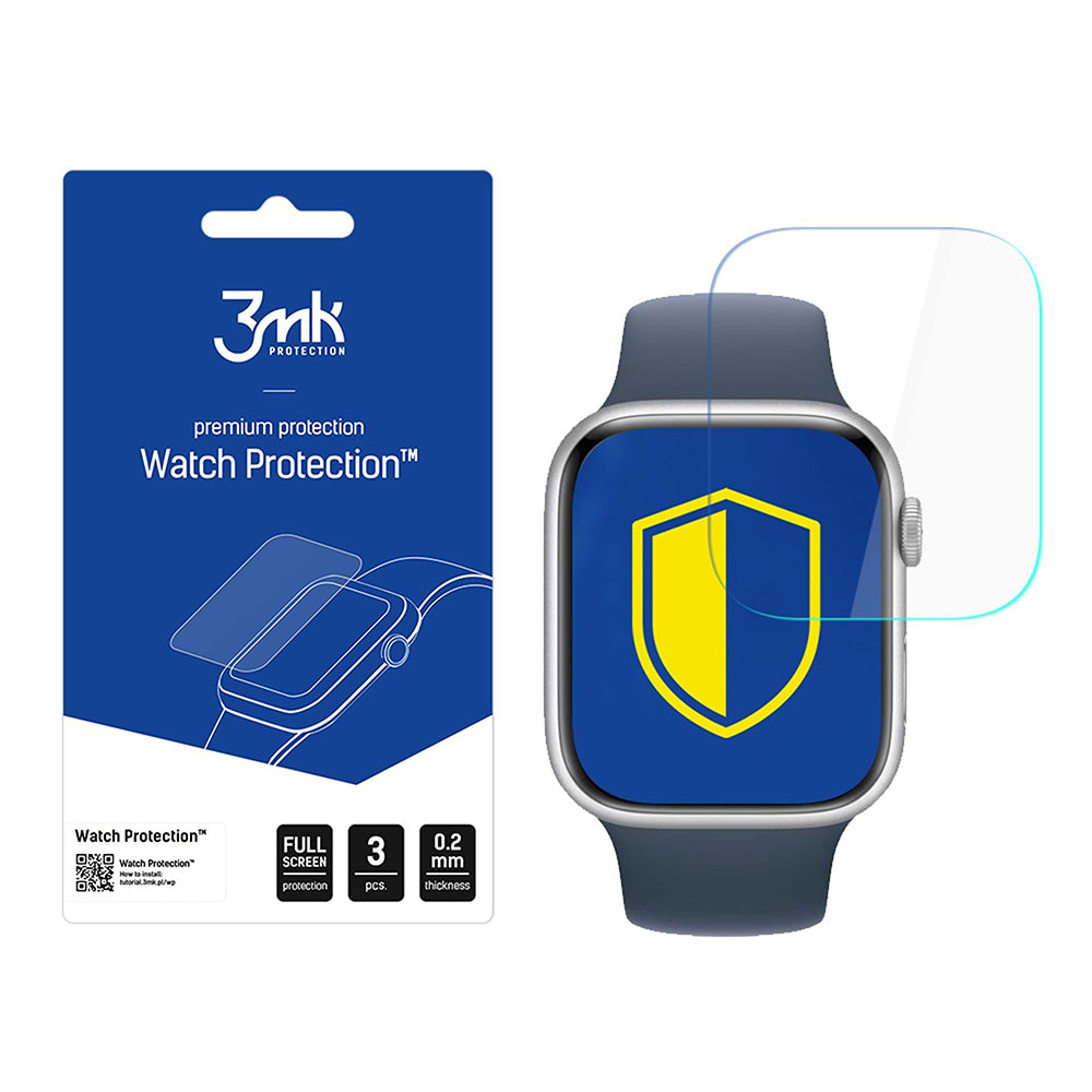 Folia Ochronna 3MK Arc do Apple Watch Series 11 46mm, Zestaw 3 sztuki, Plastik