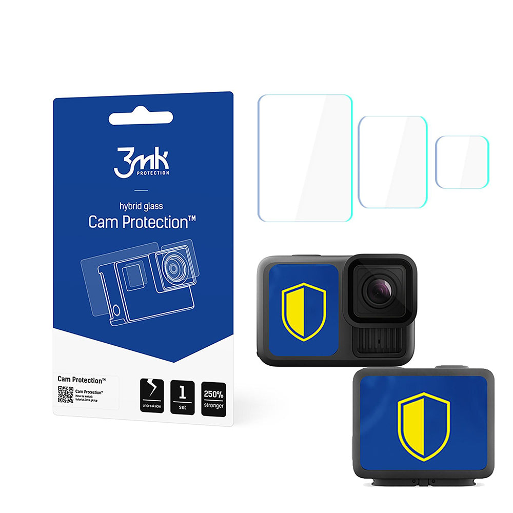Folia Ochronna na Ekran i Soczewkę 3MK Cam Protection dla GoPro Hero 13, Elastyczne Szkło