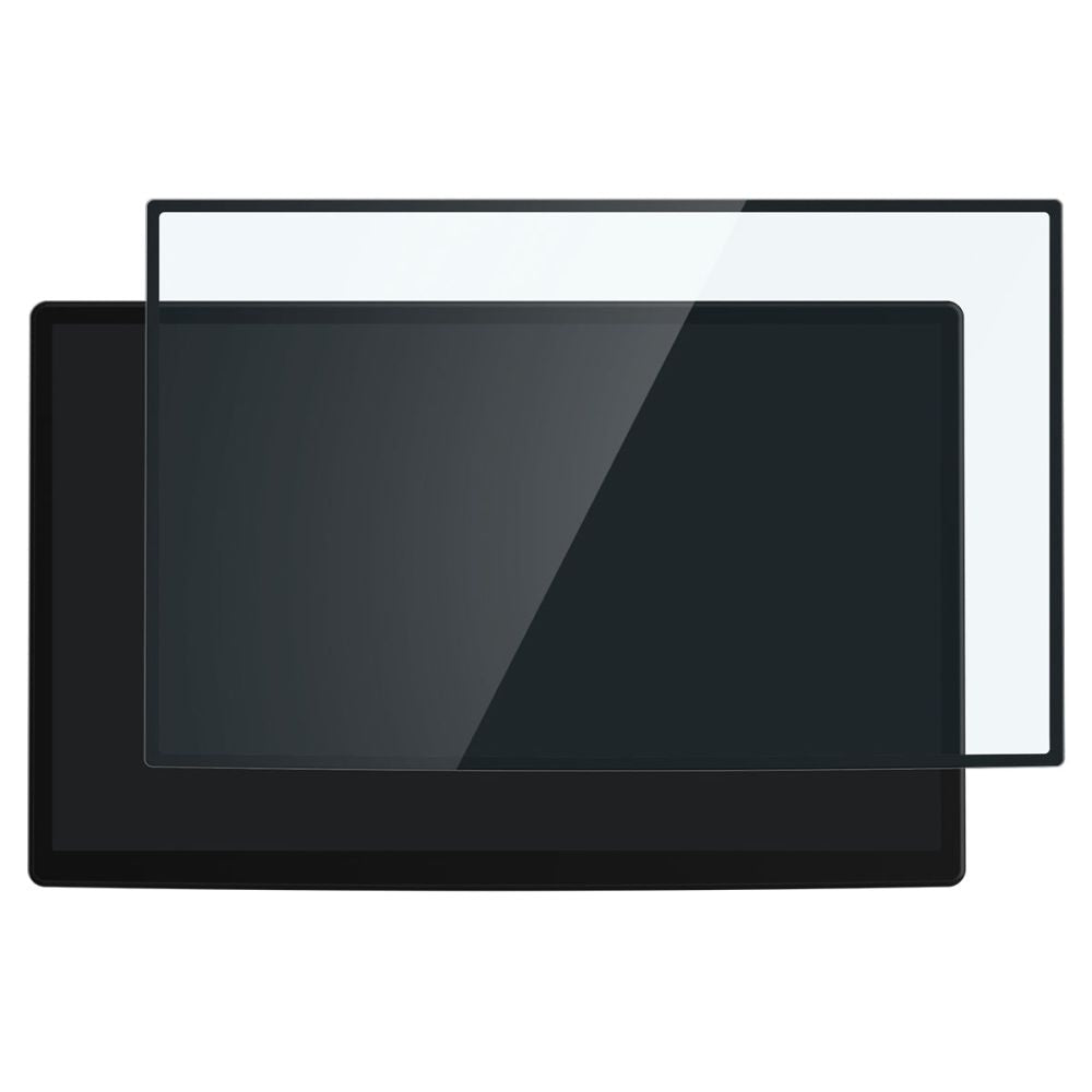 Folia ochronna Spigen GlastR EZ FIT do nawigacji Tesla X / S (2022 - 2021), Hartowane szkło, Czarne AGL04688