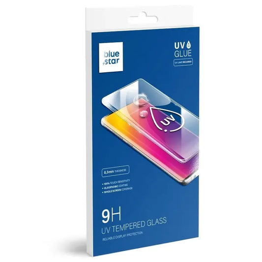 Blue Star Screen Protector for Samsung Galaxy S8 G950, Tempered Glass, UV Glue