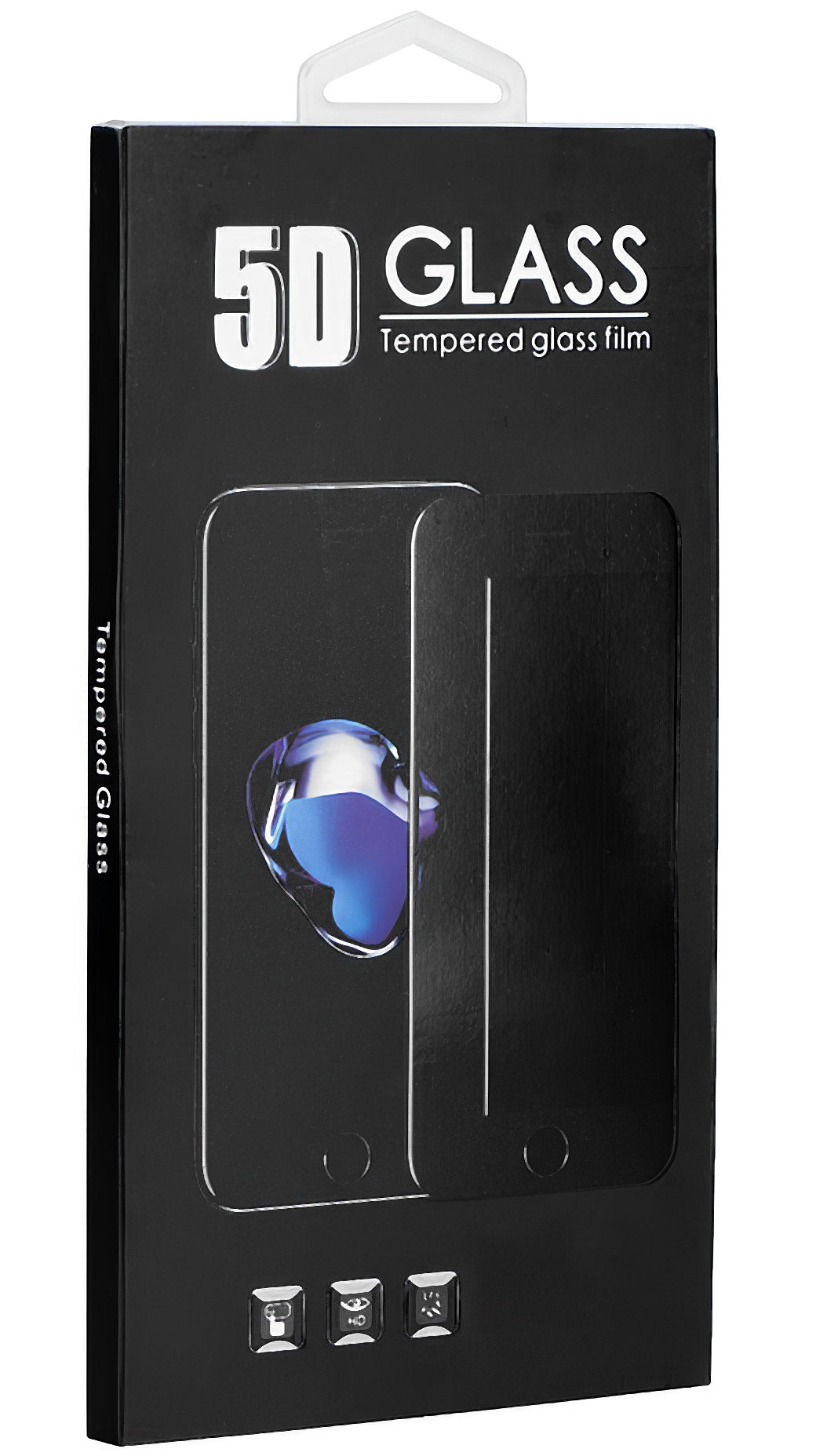 Folia ochronna na ekran OEM do Samsung Galaxy Note10 Lite N770 / A71 A715, szkło hartowane, pełny klej, 5D, czarna