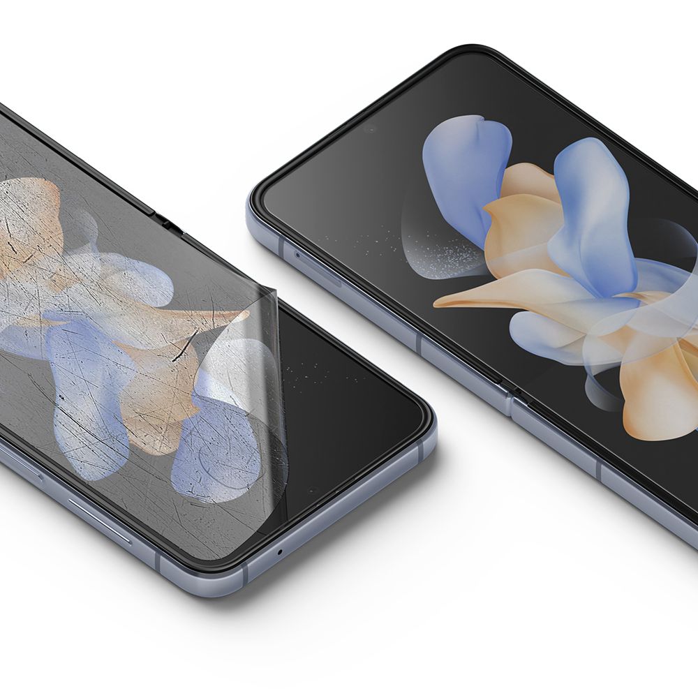 Folia ochronna Ringke Dual Easy do wewnętrznego ekranu Samsung Galaxy Z Flip4 F721, Plastik, Zestaw 2 sztuki
