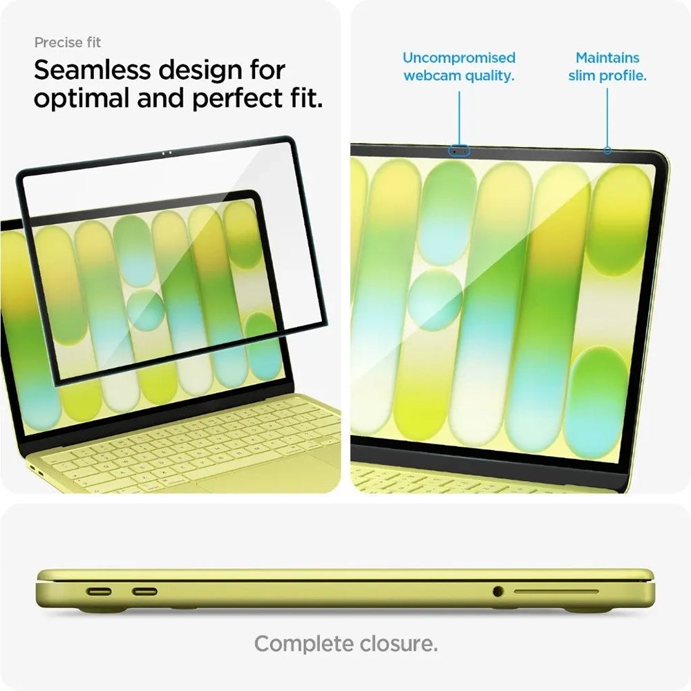Folia ochronna na ekran Spigen GlastR Slim do Apple MacBook Neo 13 cali, szkło hartowane, czarna AGL11669