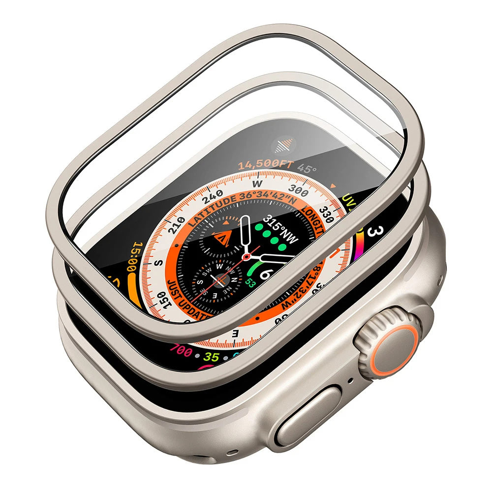 Folia ochronna ESR Armorite dla Apple Watch Ultra Series, Zestaw 2 sztuki, Hartowane szkło, Brązowy