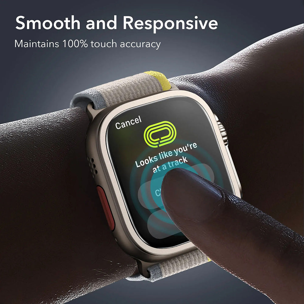 Folia ochronna ESR Armorite dla Apple Watch Ultra Series, Zestaw 2 sztuki, Hartowane szkło, Brązowy