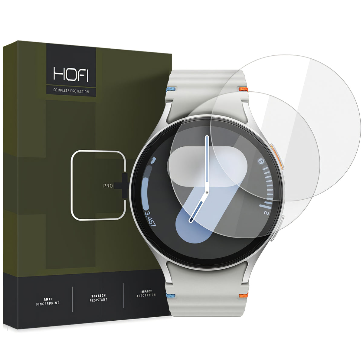 Folia ochronna HOFI Glass PRO+ dla Samsung Galaxy Watch7 / Watch6 / Watch5 / Watch4 40mm Series, zestaw 2 sztuki, hartowane szkło