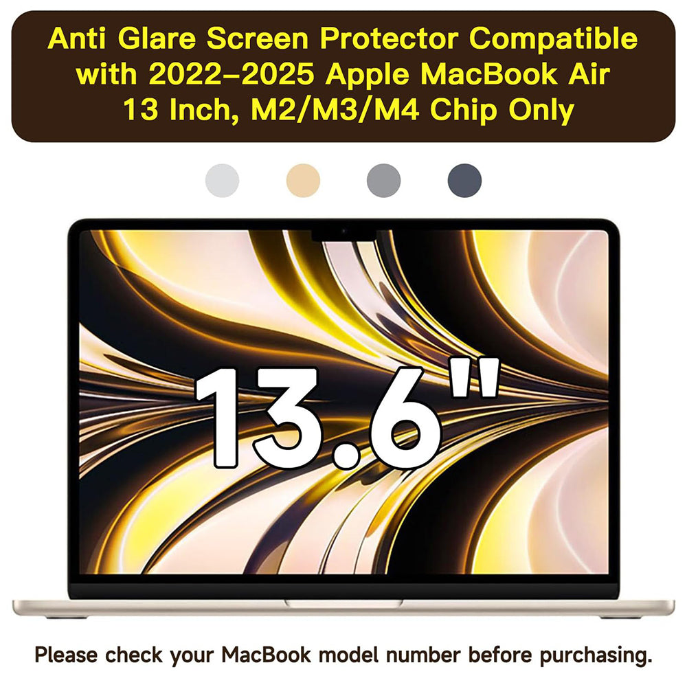 Matowa folia ochronna przeciw niebieskiemu światłu Techsuit VisionProX dla Apple MacBook Air M4 13 cali (2025), Plastikowa
