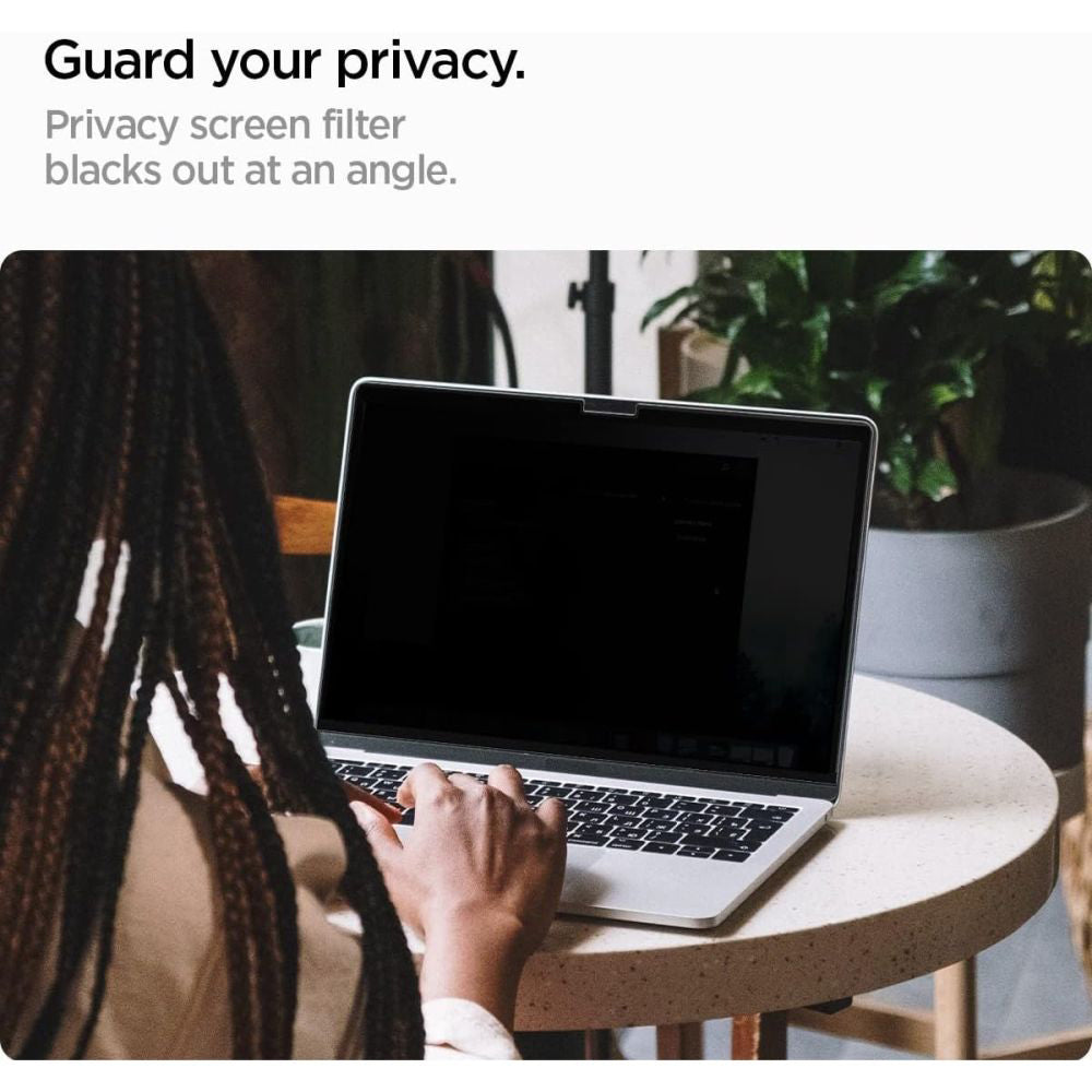 Folia ochronna do ekranu Privacy Spigen Safe View Magnetic dla Apple MacBook Pro 14inch (2022) / (2024) / (2023) / (2021), Plastik AFL06158