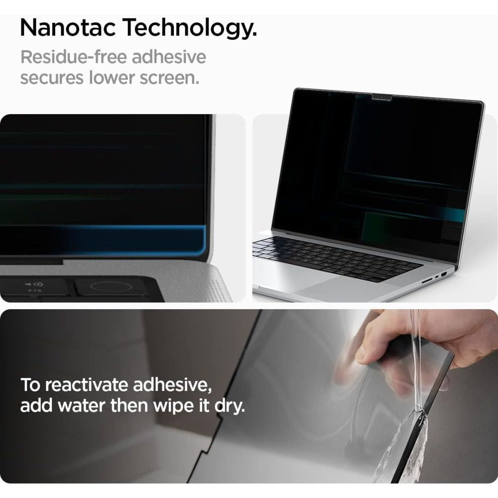 Folia ochronna do ekranu Privacy Spigen Safe View Magnetic dla Apple MacBook Pro 14inch (2022) / (2024) / (2023) / (2021), Plastik AFL06158