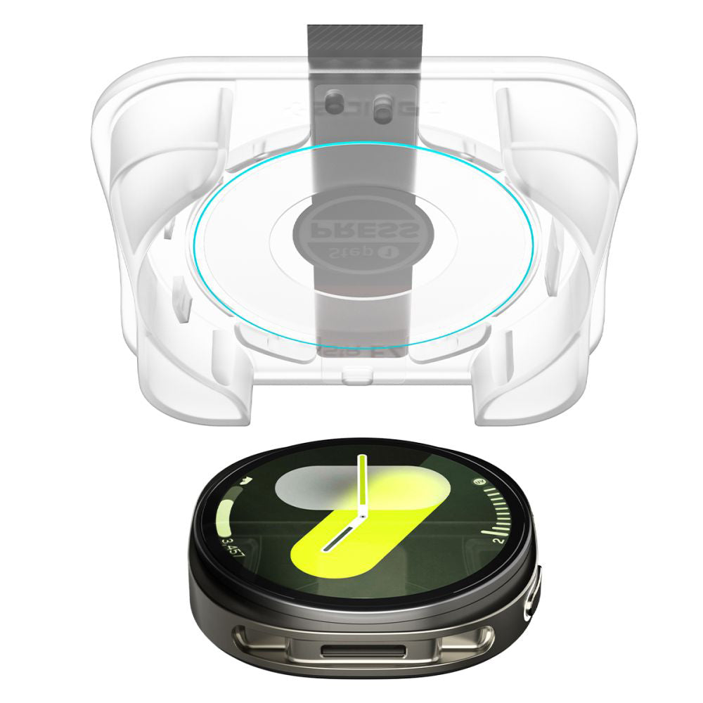 Folia Ochronna Spigen GlastR EZ FIT dla Samsung Galaxy Watch8 40mm, Zestaw 2 sztuki, Szkło Hartowane AGL09876