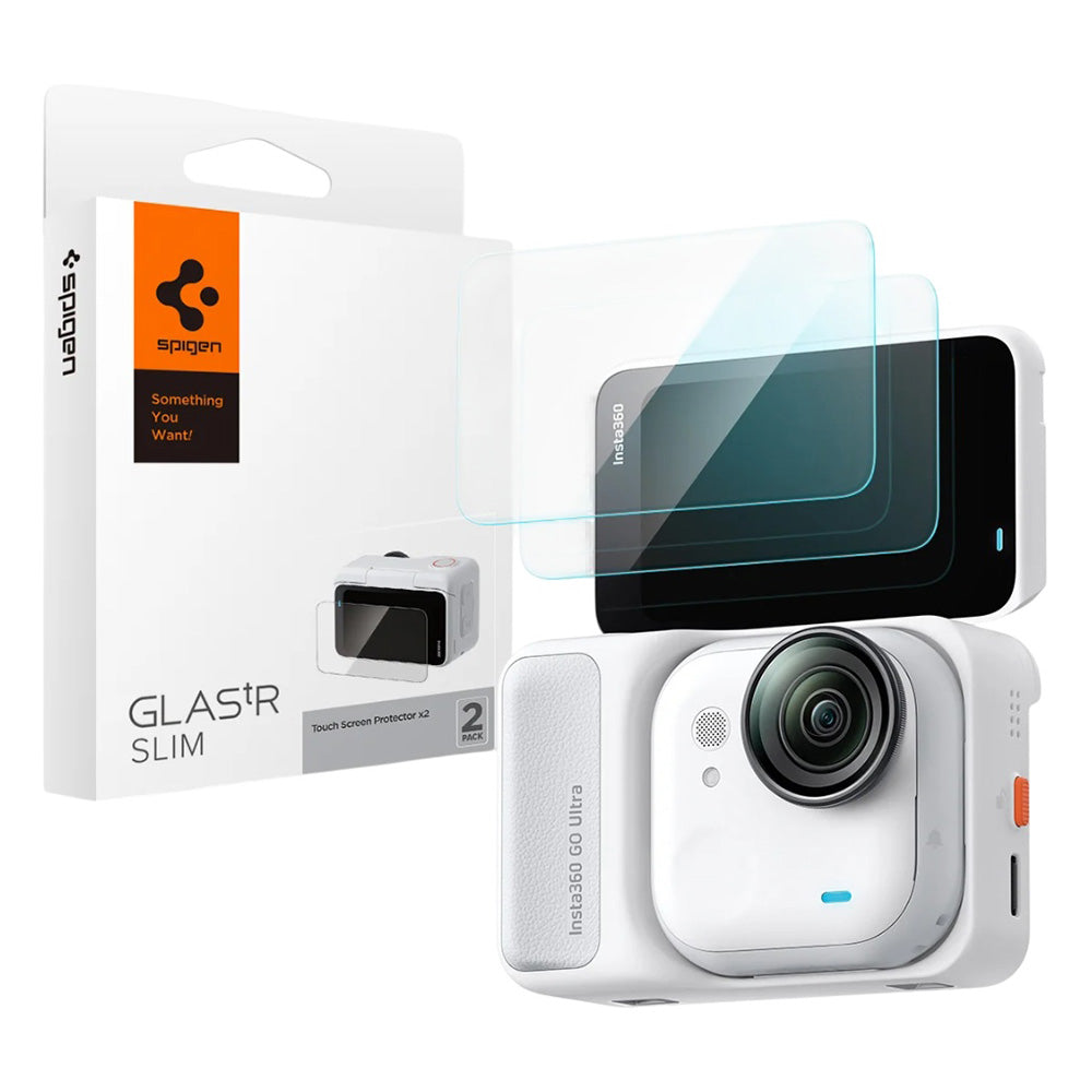 Folia Ochronna do Ekranu Spigen GlastR Slim dla Insta360 Go Ultra, Hartowane Szkło, Zestaw 2 sztuki AGL11171