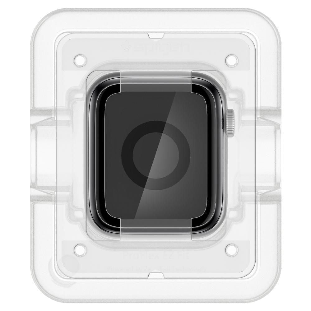 Folia ochronna Spigen ProFlex EZ FIT dla Apple Watch 44mm Series, zestaw 2 sztuki, elastyczne szkło, czarna