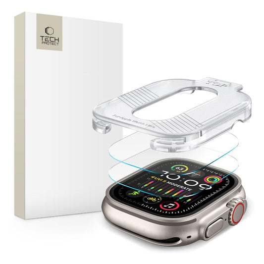 Zestaw folii ochronnych Tech-Protect Supreme dla Apple Watch Ultra Series, zestaw 2 sztuk, szkło ochronne