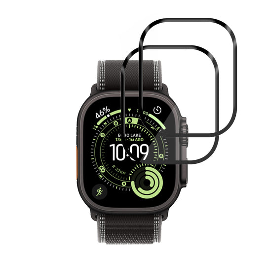 Folia Ochronna Techsuit Nano Flex dla Apple Watch Ultra Series, Zestaw 2 sztuki, Plastik, Czarna