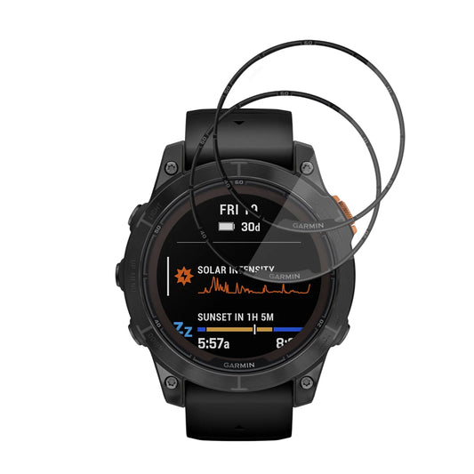 Folia ochronna Techsuit Nano Flex do Garmin Fenix 7 Pro Solar, Zestaw 2 sztuki, Plastik, Czarna